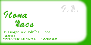 ilona macs business card